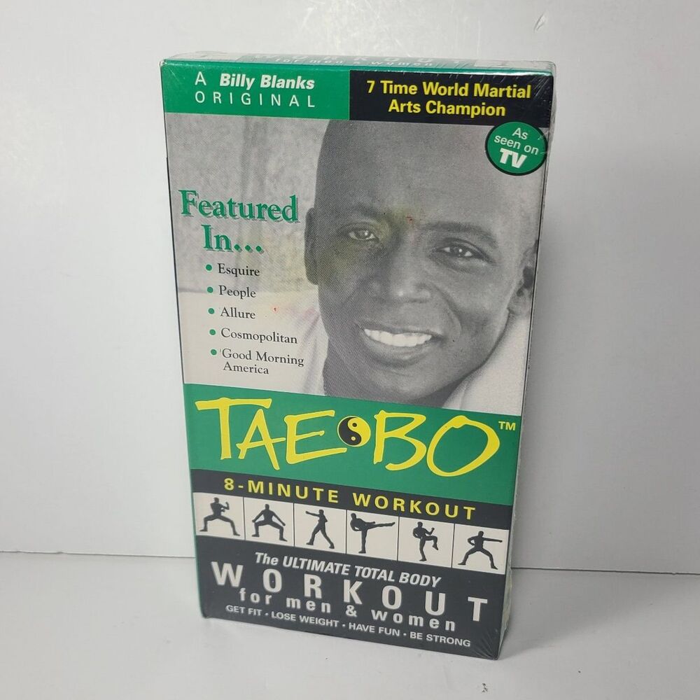 Billy Blanks Tae Bo 8-Minute Ultimate Total Body Workout VHS Men Women green New